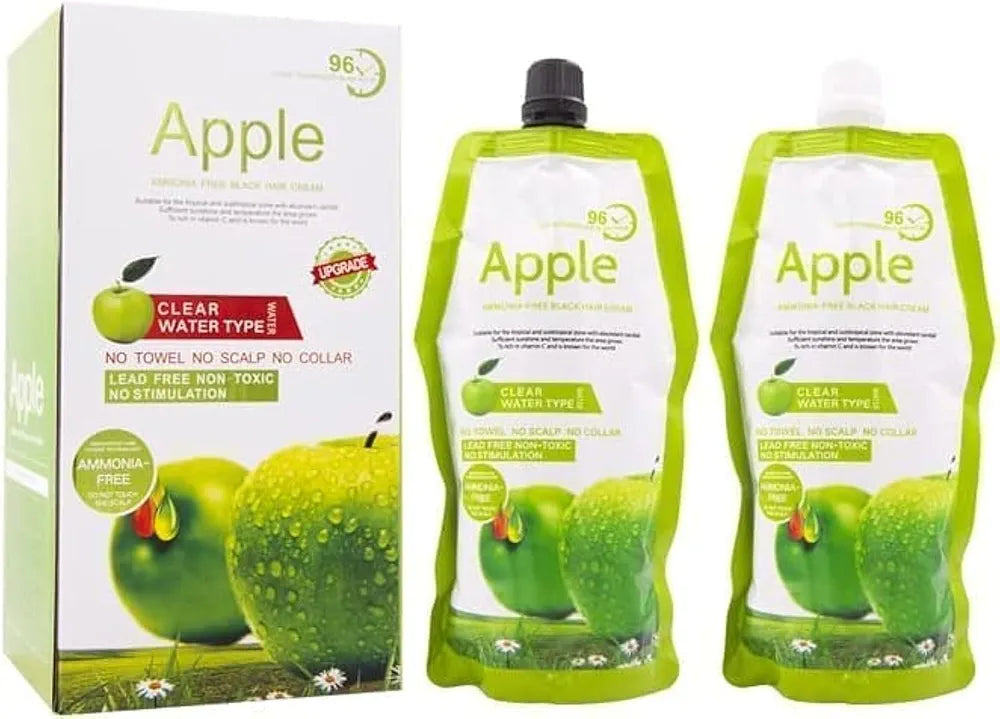 🍏 Apple Hair Colour Ammonia Free Apple Fruit Extract Black Darken Dye Cream colour